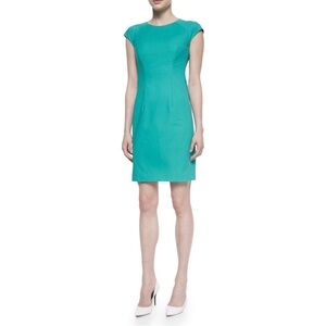 lafayette 148 savita cap sleeve sheath dress aquarium blue